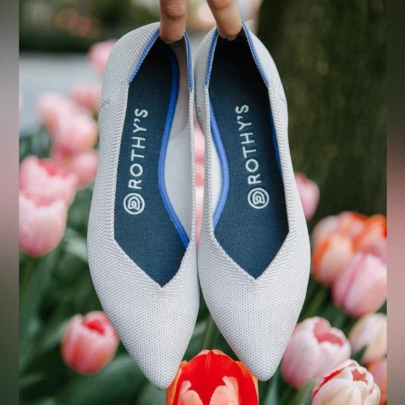 Rothy's Shoes Rothys The Point In Flax Birdseye Gray Poshmark